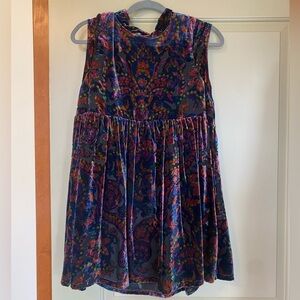 Free People velvet babydoll dress